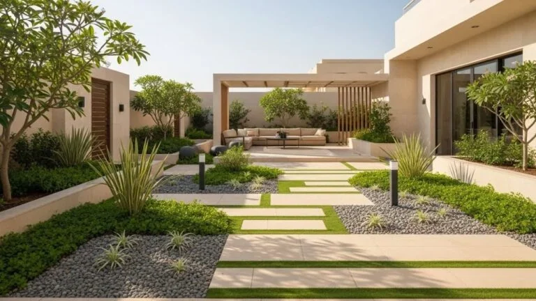 تصميم حديقة منزلية فاخرة قليلة استهلاك الماء 768x432 (1) تصميم حديقة منزلية فاخرة قليلة استهلاك الماء 768x432 (1)